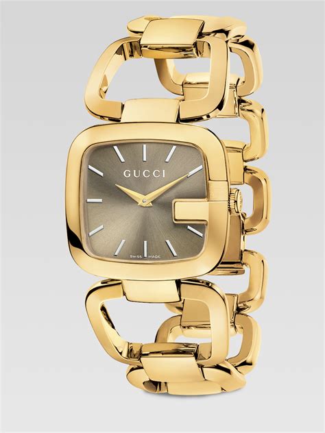 gucci gold bracelet watch women's.